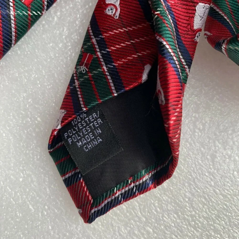 NEW American Traditions Plaid Polar Bear Necktie